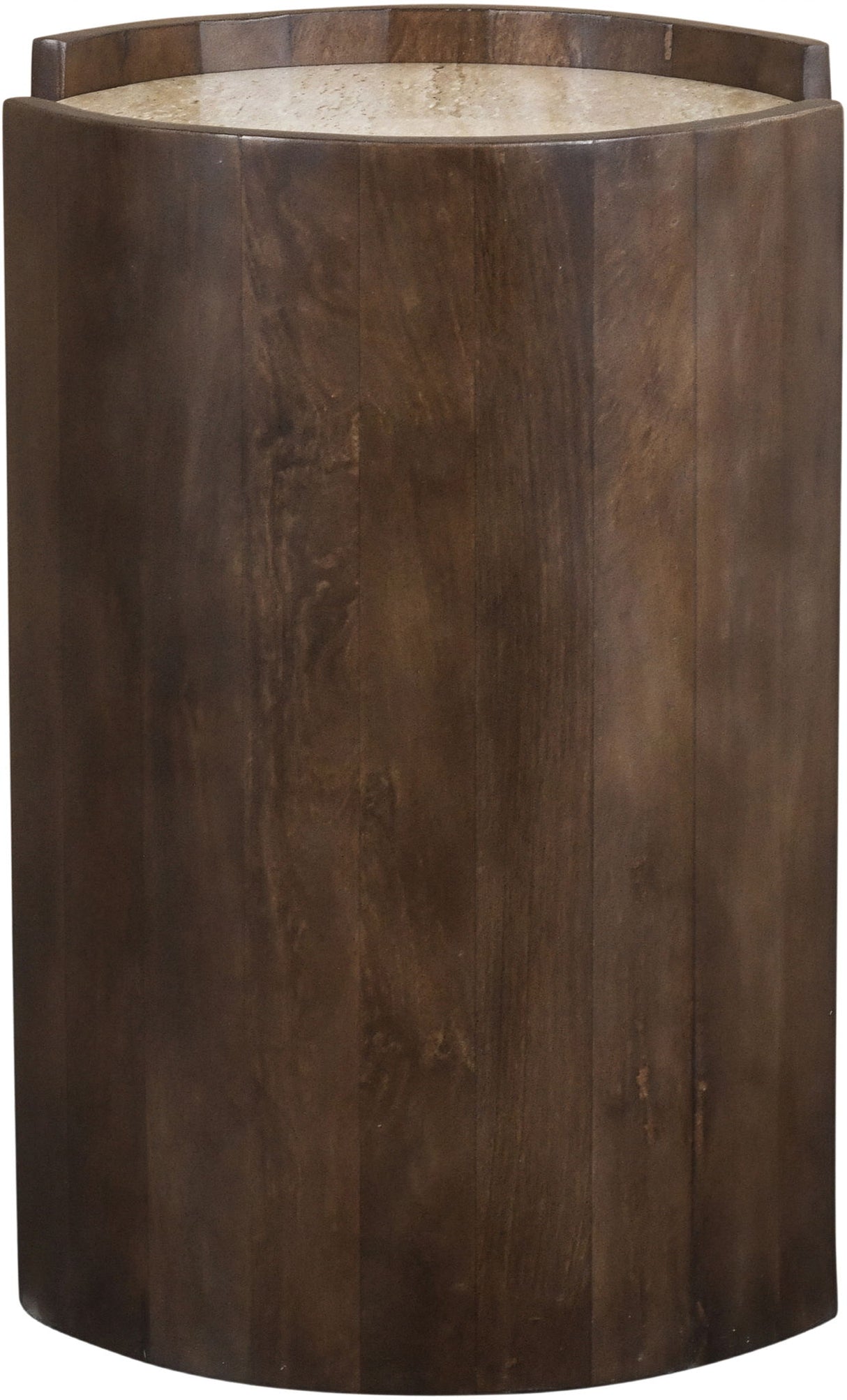 Solstice - Travertine And Mango Wood Table