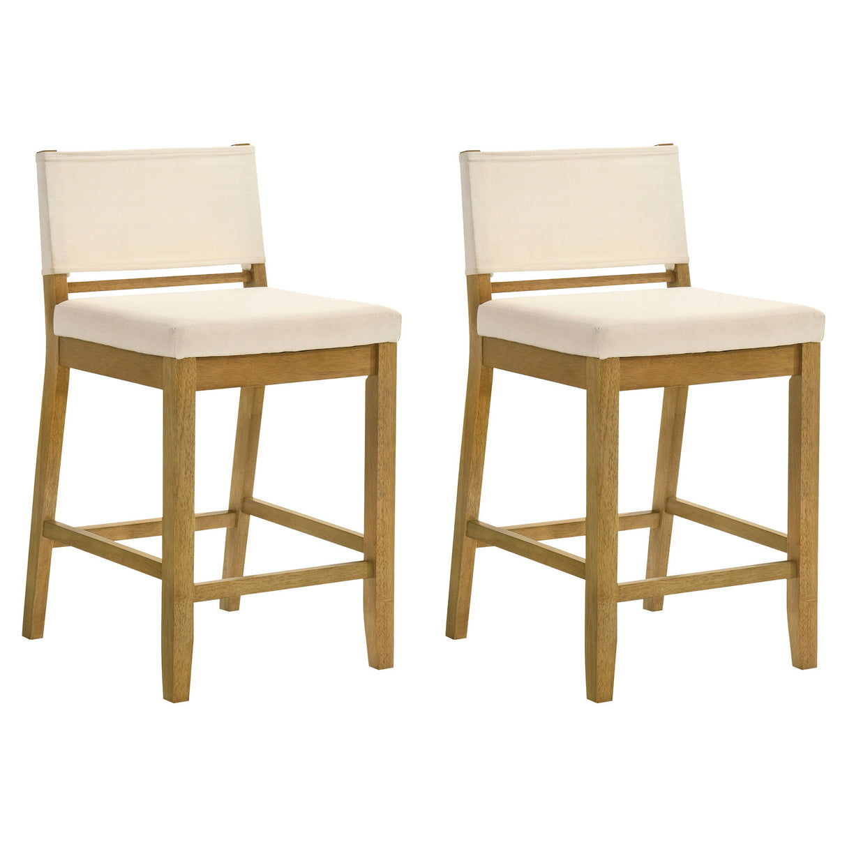 Yaneli - Contemporary Natural Wood Counter Height Kitchen Bar Stool