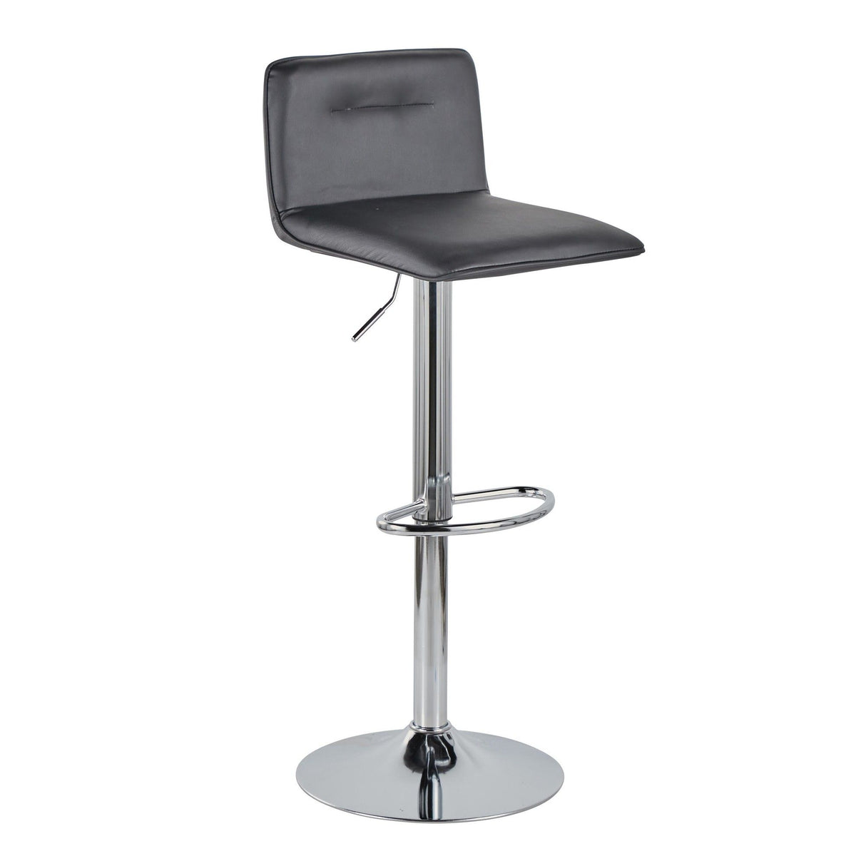 Casper - Contemporary Adjustable Barstool (Set of 2) - Chrome Frame