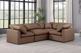 Indulge - Faux Leather 4 Piece Modular Corner Sectional