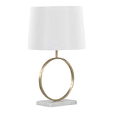 Moon - Contemporary Table Lamp - White / Gold