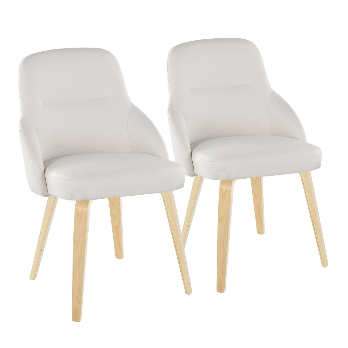 York - Upholstered Chair (Set of 2) - Natural Wood Legs