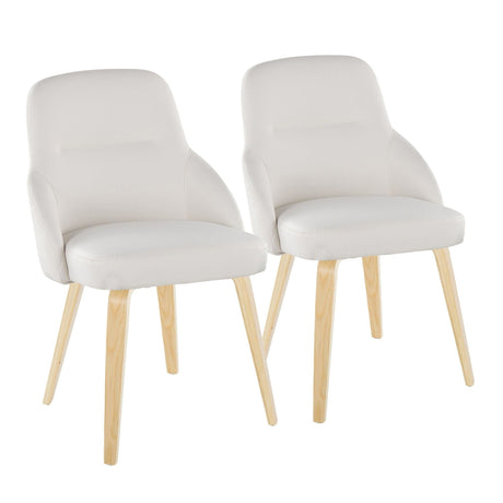 York - Upholstered Chair (Set of 2) - Natural Wood Legs
