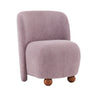 Modern Low Back Accent Upholstered Armless Living Room Chairs, Round Feet