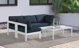 Nizuc - Outdoor Patio 4 Piece Modular Sectional With White Frame