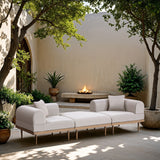 Laguna - 3 Piece 106.5" Outdoor Patio Modular Sofa With Backless Seat