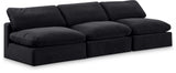 Comfy - Velvet Modular Armless Sofa 3 Seats