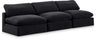 Comfy - Velvet Modular Armless Sofa 3 Seats