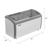 60 in. Display Ice Cream Freezer - 16 cu ft. MCF-16C.