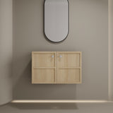 Modern Wall Mounted Bathroom Vanity With Soft Closing Doors