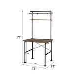 Ensata - Writing Desk - Rustic Oak & Black