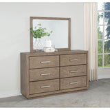 Gibbons - 6 Drawer Dresser And Mirror Set - Brown