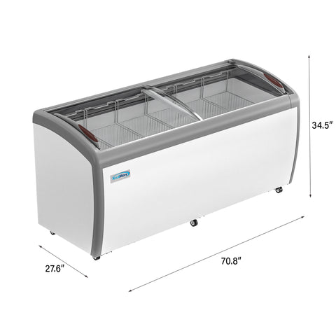 71 in. Commercial Ice Cream Display Freezer, 20 cu. ft. MCF-20C