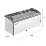 71 in. Commercial Ice Cream Display Freezer, 20 cu. ft. MCF-20C