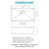 Drop In Workstation Sink Topmount Single Bowl With Pull Out Faucet And Soap Dispenser - Gunmetal Black