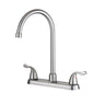 Stainless Steel Kitchen Sink Faucet With 2 Handles, 3 Hole Installation