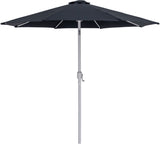 Fiji - Aluminum Patio Umbrella With Square Black And White Base