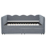 Gingham Daybed & USB Charging Port, Wave-Shaped Design