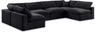 Comfy - 6 Piece Velvet Modular Armless Sectional