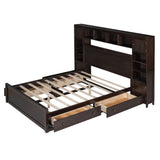 Bed With All In One Cabinet, Shelf And Sockets