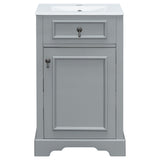 Elegant Bathroom Vanity With Ceramic Sink, Soft Close Door, Adjustable Shelf