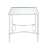 Petunia - End Table - Mirrored & Chrome