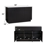 Jaramillo - Server - Engineering Marble Top & Black