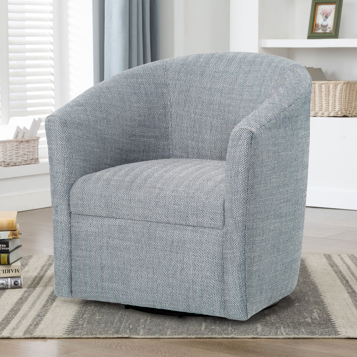 Lainey - Swivel Barrel Chair With 360 Degree Rotation