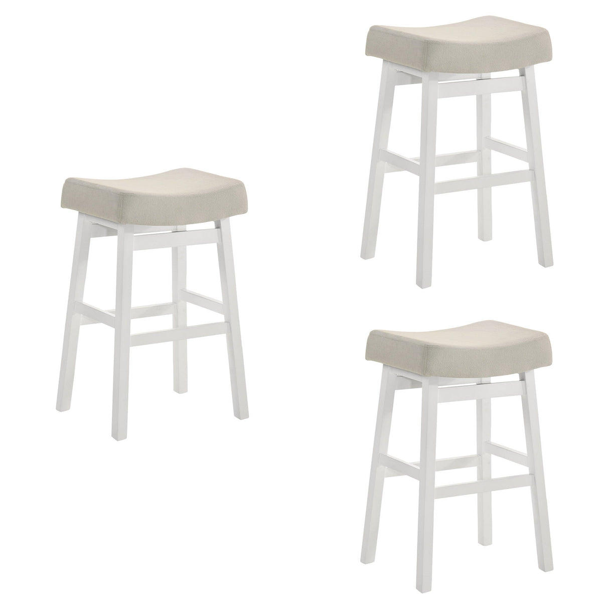 Lenon - Modern Farmhouse Wood Bar Height Kitchen Bar Stool