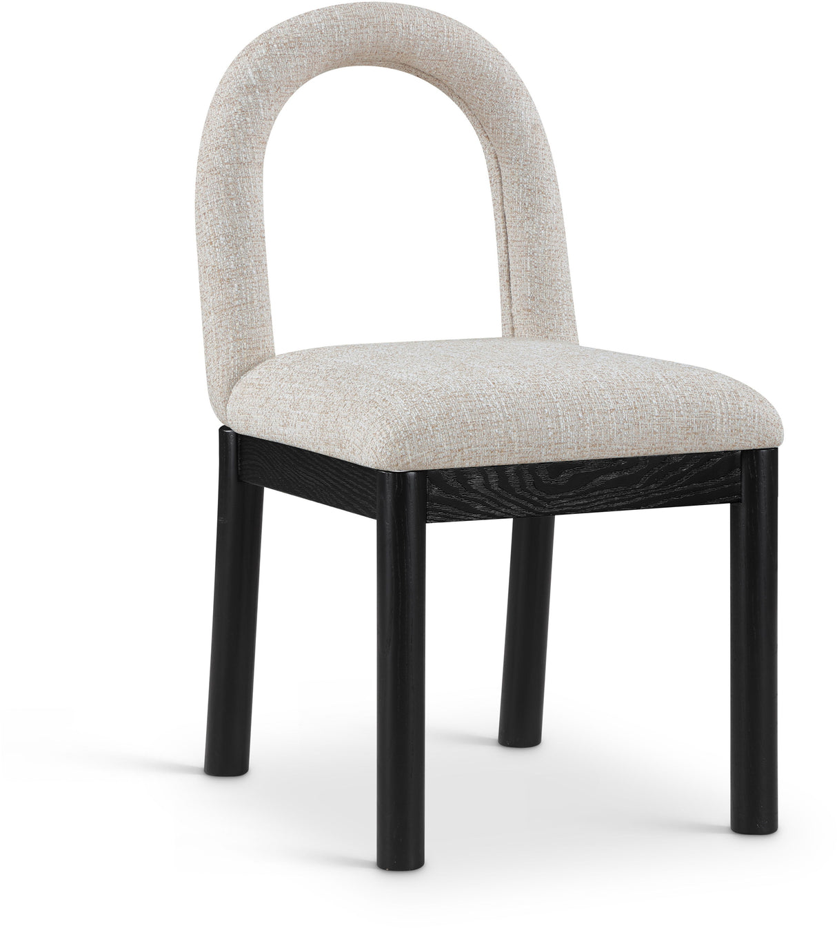 Conrad - Linen Dining Chair With Black Legs