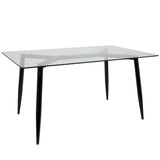 Clara - Dining Table - Black And Clear