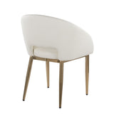 Renee - Upholstered Contemporary Chair (Set of 2) - Gold Metal Legs