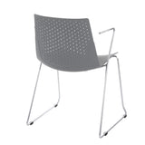 Matcha - Contemporary Chair (Set of 2) - Chrome And Gray