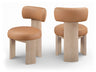 Atelier - Vegan Leather Upholstered Dining Chair (Set of 2) - Painted Natural Frame