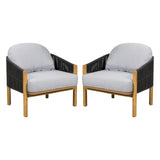 Grotta - Outdoor Wood Club Chair (Set of 2)