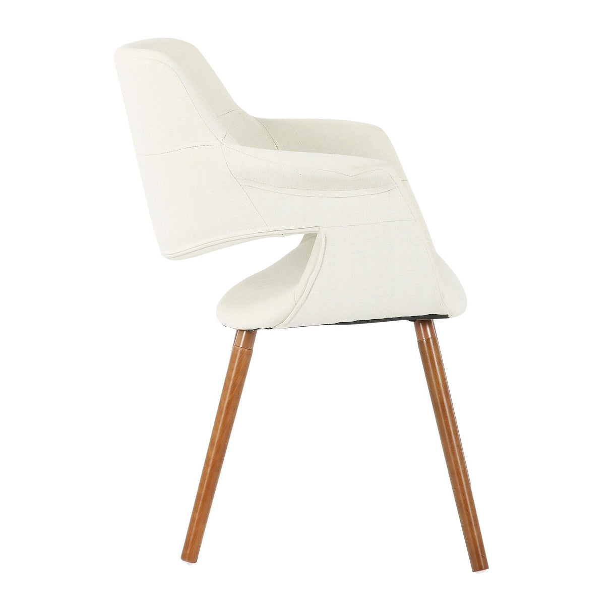 Vintage - Flair Chair - Walnut Wood, Cream Fabric