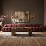 Orin - Velvet 5 Piece Modular Armless Sofa