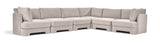 Hammond - Velvet Performance Fabric Upholstered 6 Piece Corner Sectional