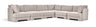 Hammond - Velvet Performance Fabric Upholstered 6 Piece Corner Sectional