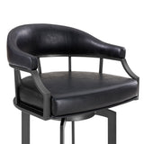 Pharaoh - Swivel Faux Leather Bar Stool - Mineral Finish