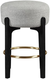 Torino - Backless Counter Stool With Brushed Black Base (Set of 2)