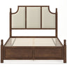 Farmhouse Platform Bed Frame & Tall Upholstered Headboard