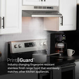 Broan F4036SF PrintGuard fingerprint resistant stainless finish detail