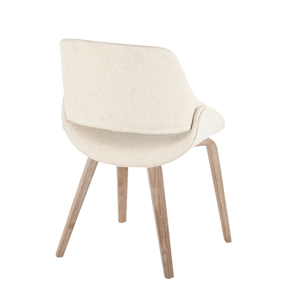 Fabrizzi - Mid-Century Modern Dining / Accent Chair (Set of 2) - Whitewash Wood
