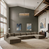 Shaggy - Fabric 6 Piece Modular Sectional With Chaise And Ottoman
