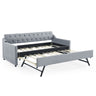 Size Upholstered Daybed With Trundle And USB Charging Armrest
