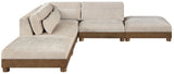 Turin - Chenille Fabric Upholstered Modular Sectional - Taupe