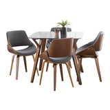 Folia - Square Fabrizzi 5 Piece Dining Set - Dark Gray