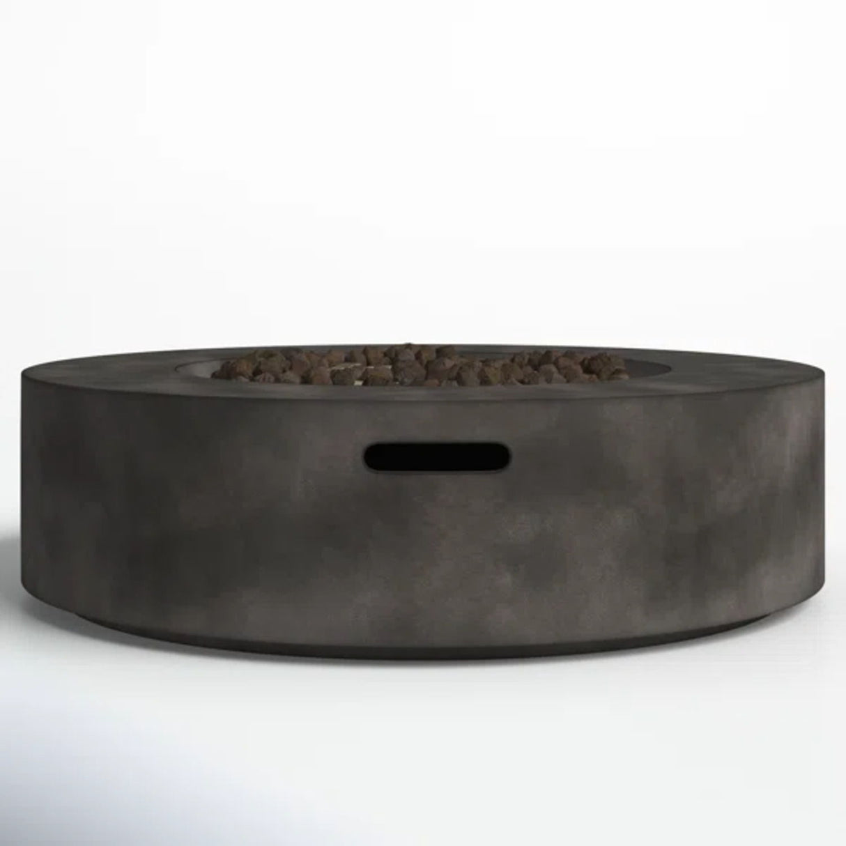 Fiber Reinforced Outdoor Fire Pit Table - Black / Gray