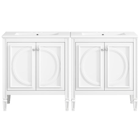 Bathroom Vanity With Sink With 2 Doors And Adjustable Shelf